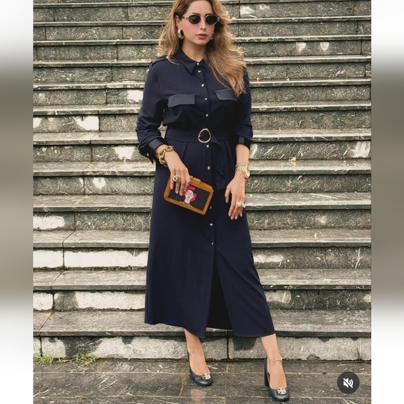 ZARA MIDI SHIRT DRESS SIZE XS - Picture 2 of 10